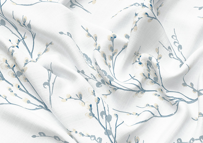 Laura Ashley Pussy Willow, Off White/Seaspray - Made to Measure Curtains - Image 4